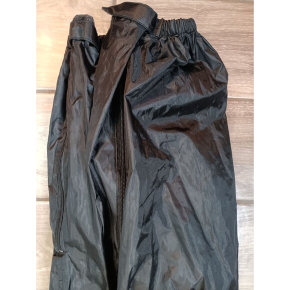 Hot Leathers Nylon Water Resistent Rain Suit Set Motorcycle Black Size Small - Picture 6 of 11